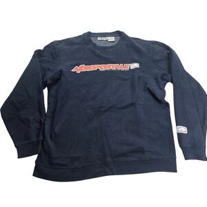 Aeropostale Sweatshirt Mens Medium Navy Blue Good Vintage Graphic Crewneck 90s